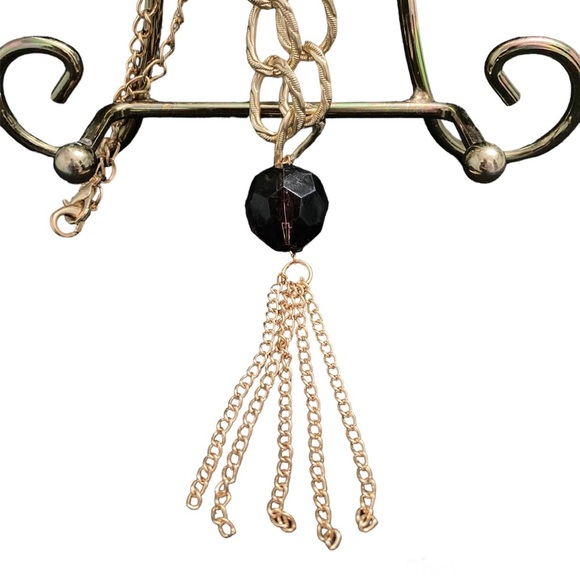 Vintage Beaded Purple Crystal Pendant Necklace - Picture 7 of 14